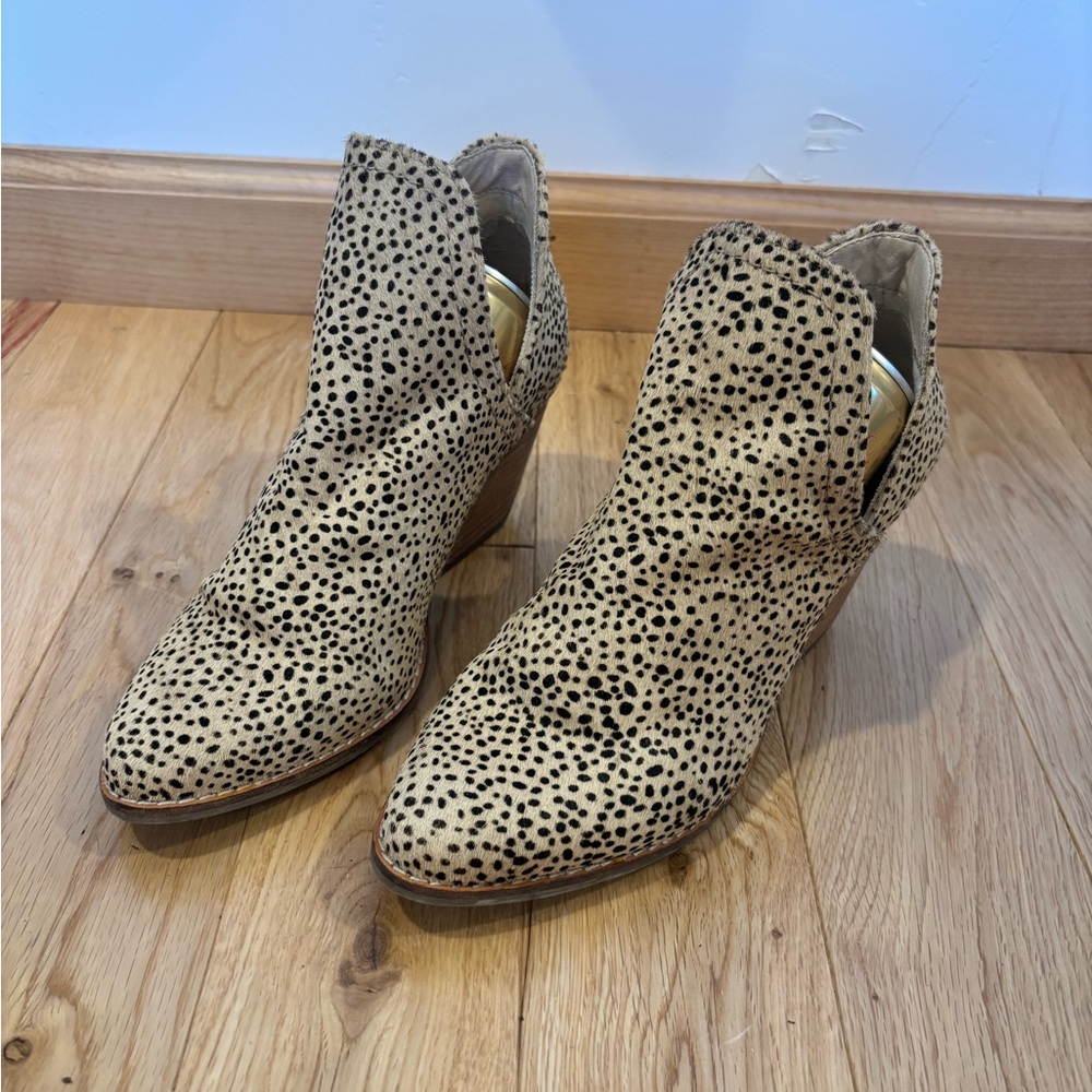 Cow Hide Ankle Boots